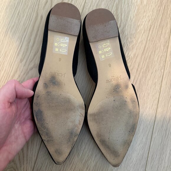 J Crew Zoe sueded d'Orsay flats • size 6 or size 8 • BH954 • black suede - Picture 3 of 7